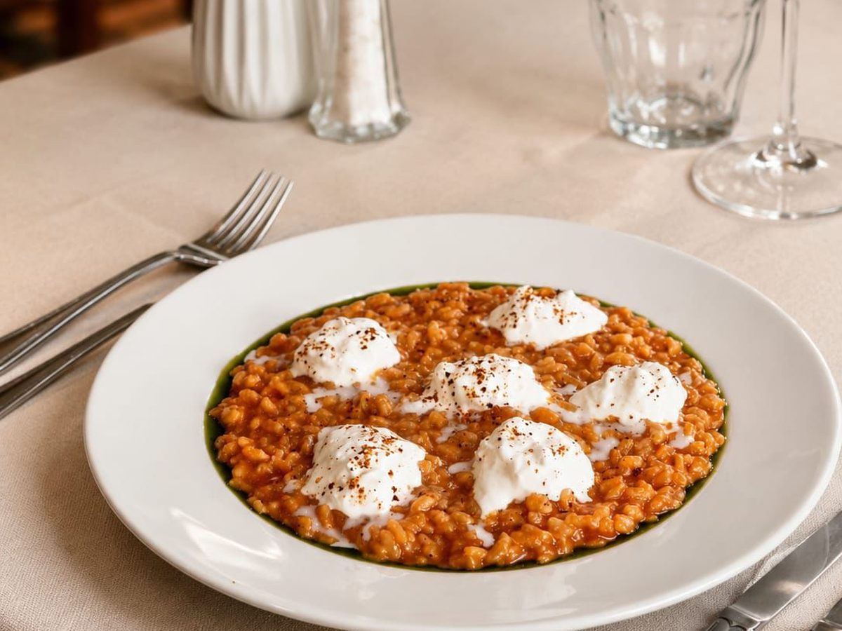 Risotto al pomodoro arrosto
